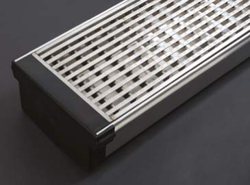 Click Drain channel, closed grate and end cap